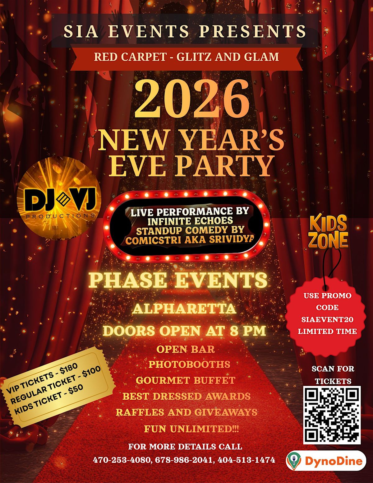 Red carpet glitz and glam New year eve party, 31 December | Event in Alpharetta | AllEvents