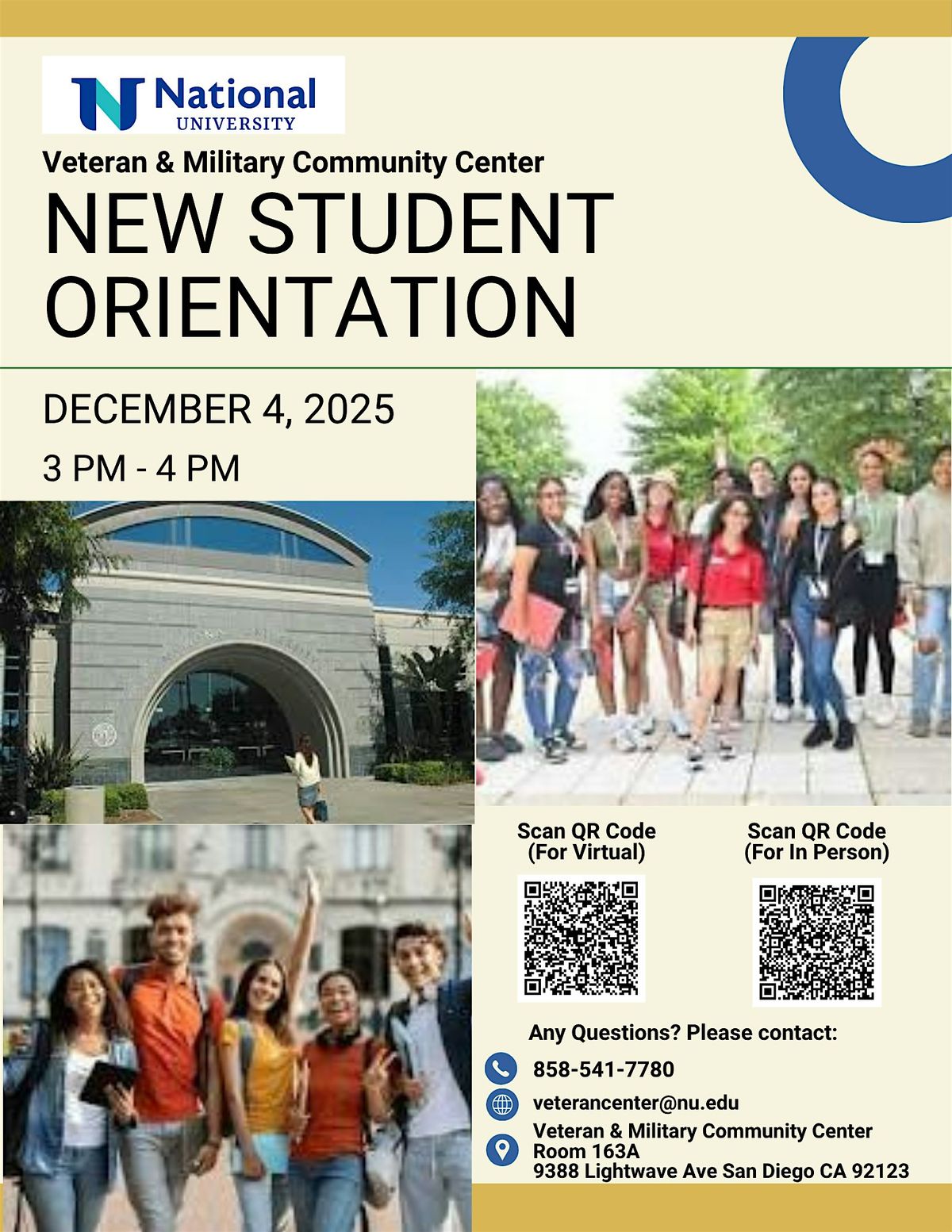 New Student Orientation, 4 December | Event in San Diego | AllEvents