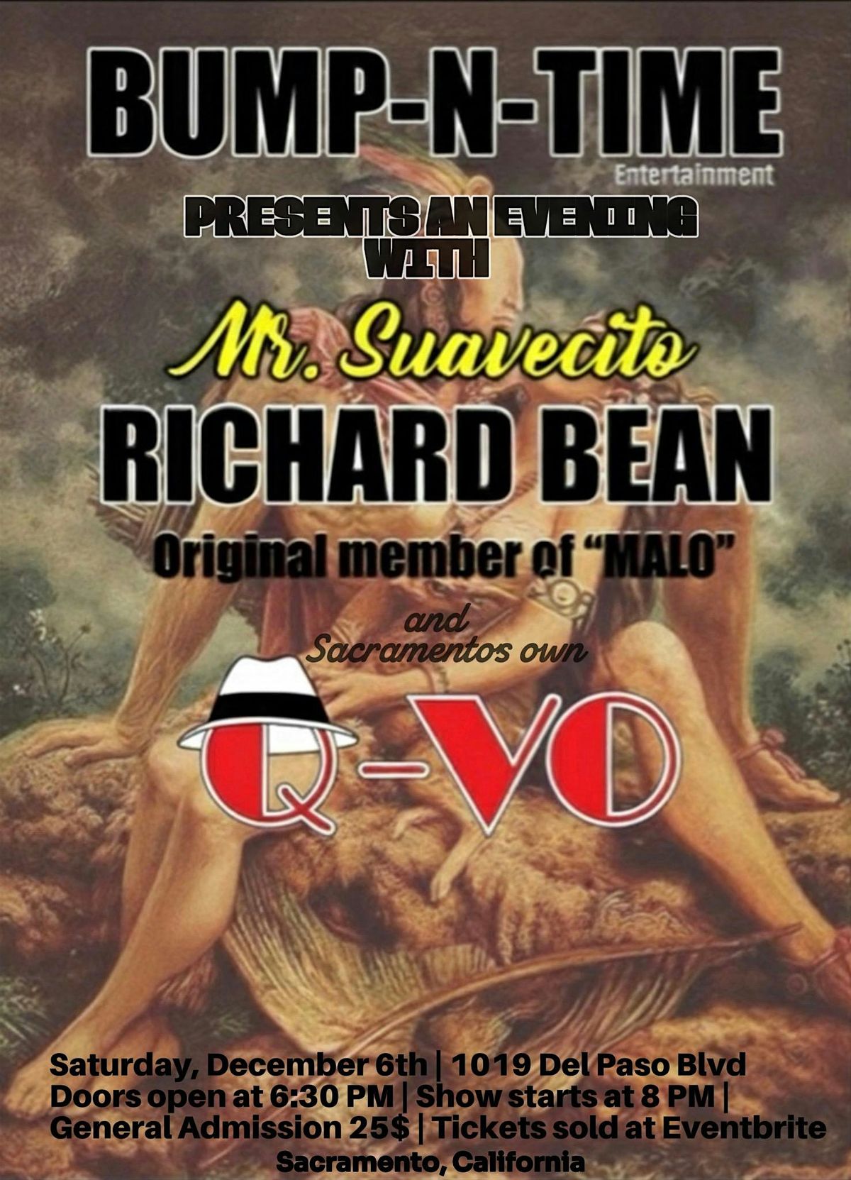 Richard Bean “Mr. Suavecito” and  Sac’s  own Q-VO., 6 December | Event in Sacramento | AllEvents
