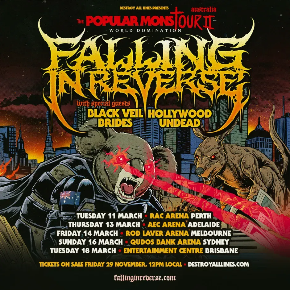 Falling In Reverse at PNC Bank Arts Center, 16 September | Event in Holmdel | AllEvents