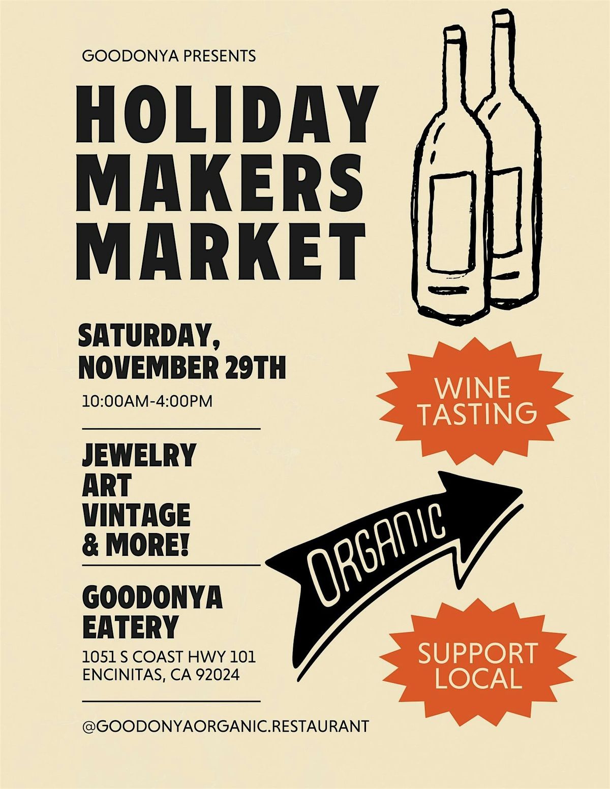 HOLIDAY MAKERS MARKET AT GOODONYA | Event in Encinitas | AllEvents