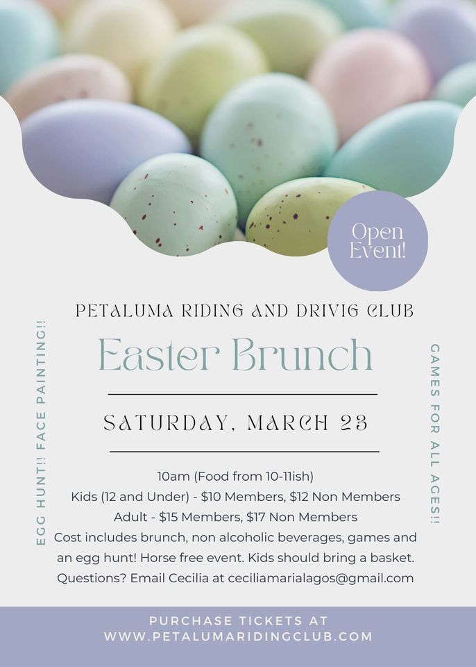 PJRC Easter Brunch and Egg Hunt, Petaluma Riding and Driving Club, 23 March 2024 AllEvents.in