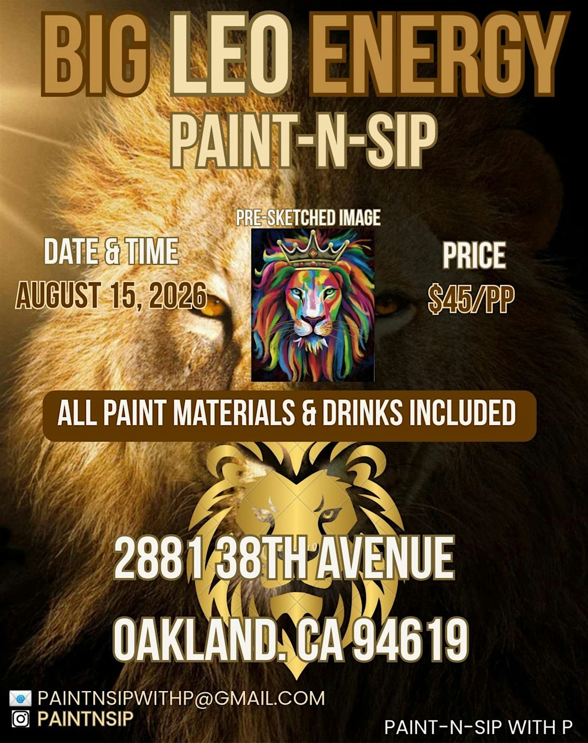 Big Leo Energy Paint-N-Sip