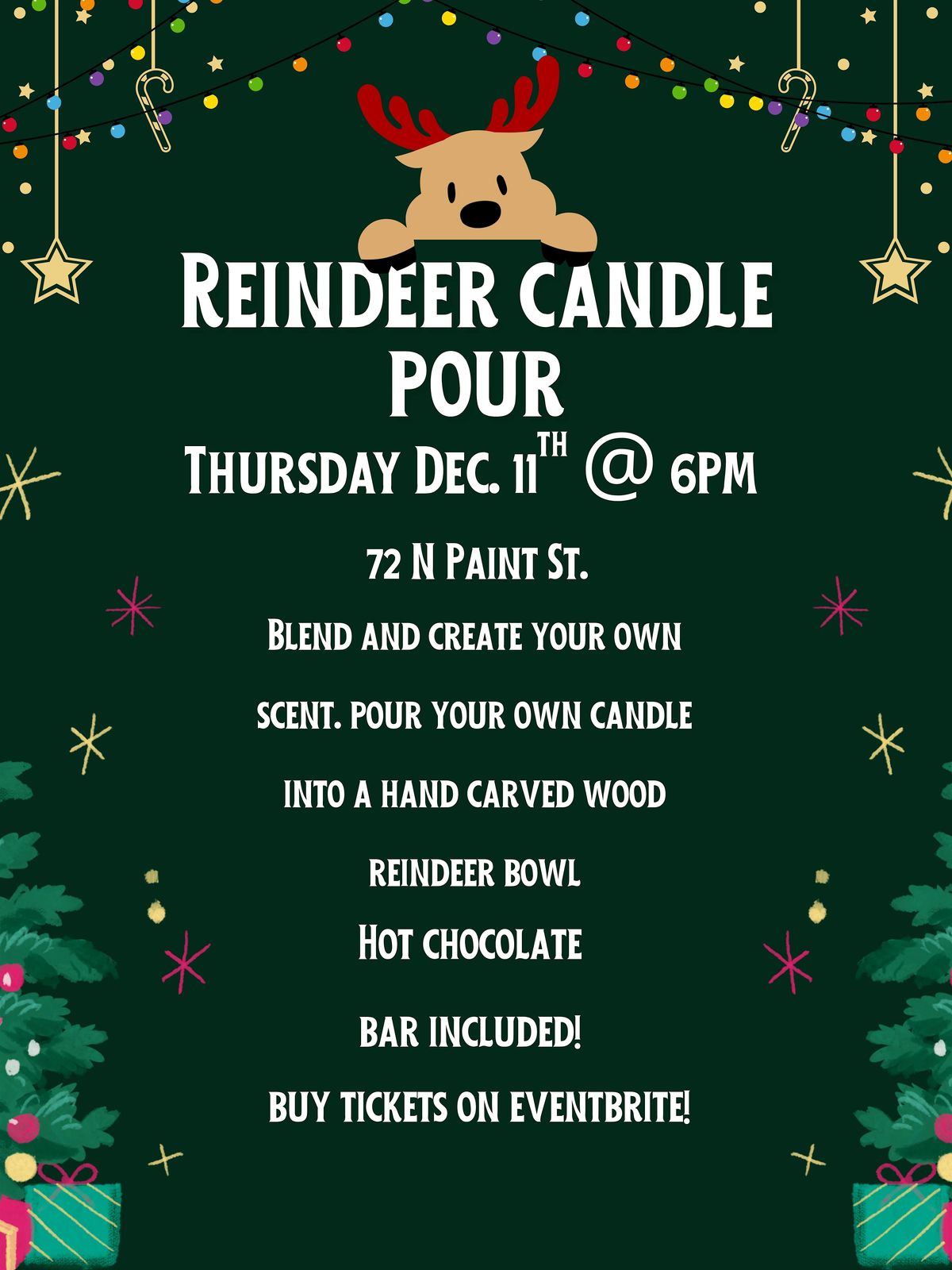 Reindeer Candle Pour, 11 December | Event in Chillicothe | AllEvents