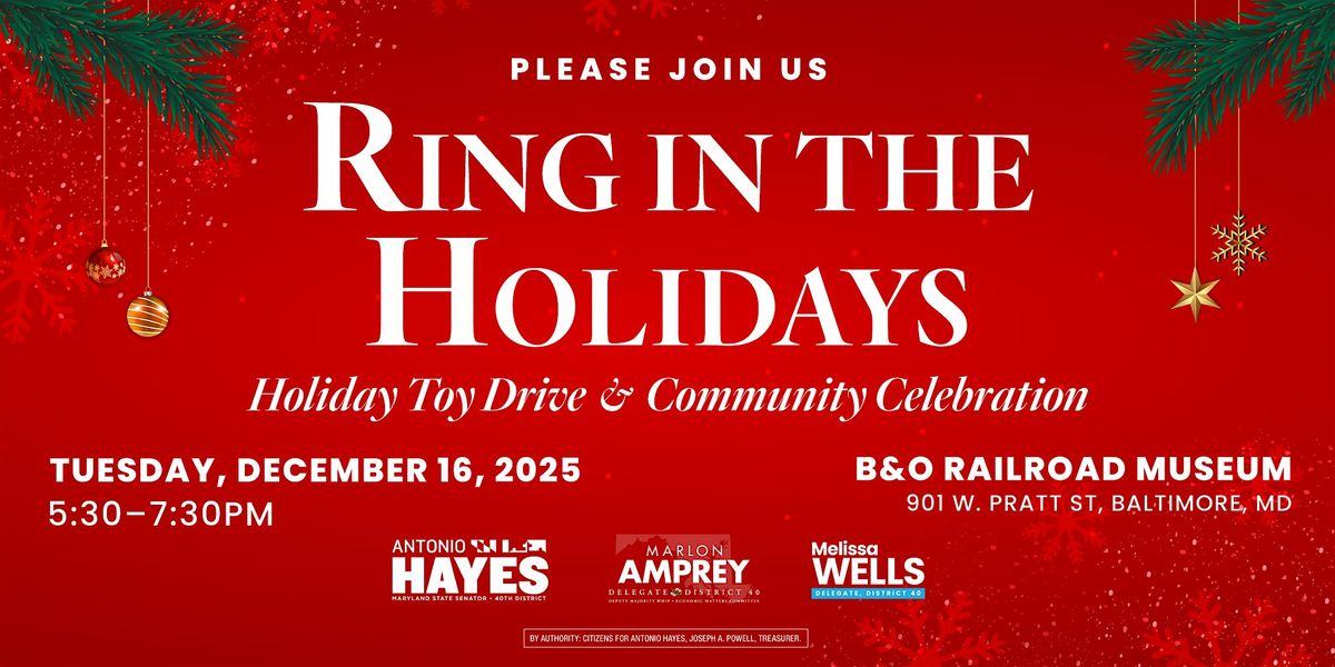 Ring in the Holidays presented by Senator Antonio Hayes, 16 December | Event in Baltimore | AllEvents
