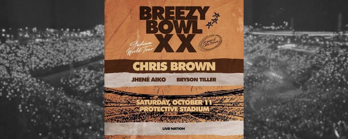 Chris Brown with Jhene Aiko and Bryson Tiller, Bobby Dodd Stadium Chris Brown Tour 2025 Atlanta Ga