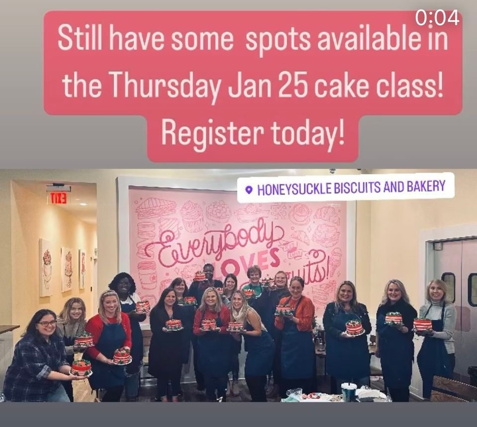 January Cake Decorating Class, Honeysuckle Biscuits and Bakery, Kennesaw, January 25 2024
