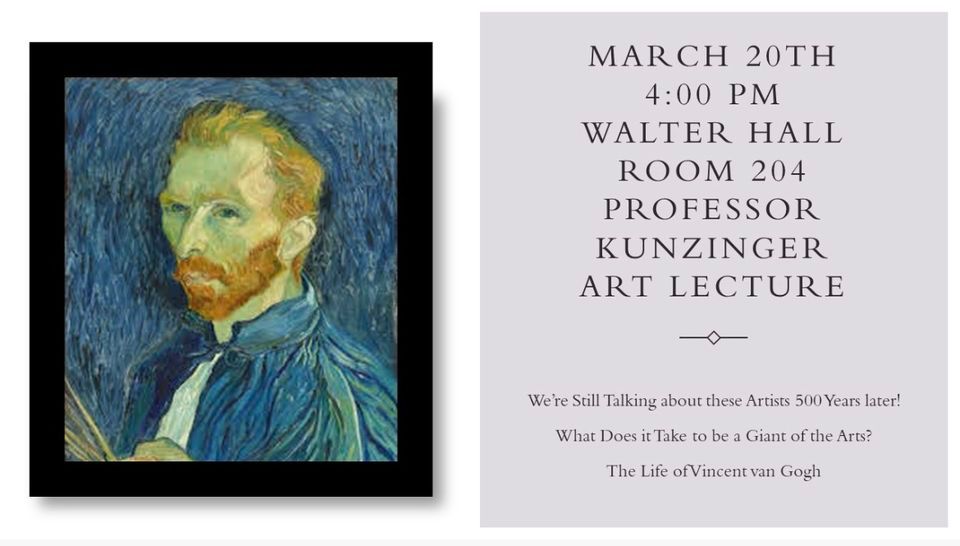 Art Lecture: Professor Bob Kunzinger, Muskingum University, New Concord, 20  March 2024 | AllEvents.in
