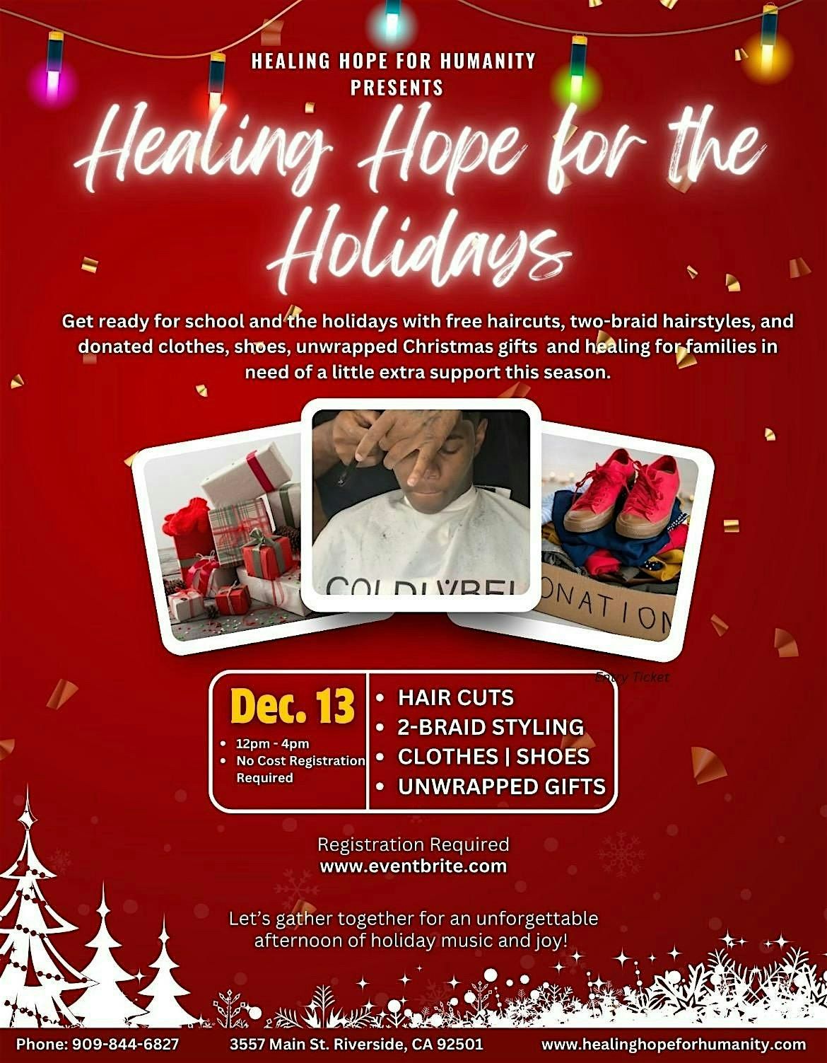 Healing Hope for the Holidays, 13 December | Event in Riverside | AllEvents