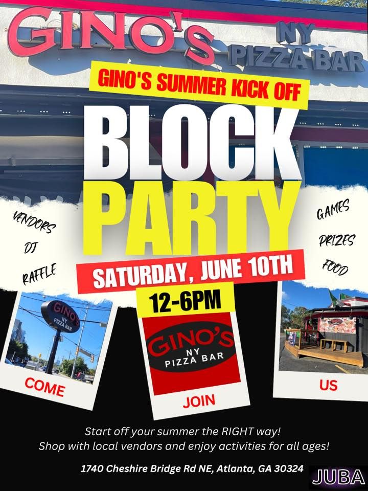 Gino’s Summer Kick Off Block Party, Gino's NY Pizza Bar, Atlanta, June