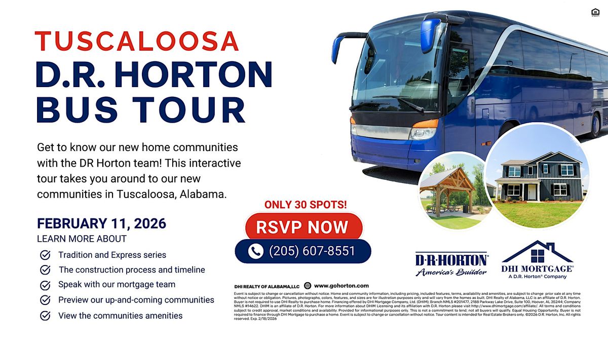 2026 D.R. Horton Bus Tour - Tuscaloosa, Alabama