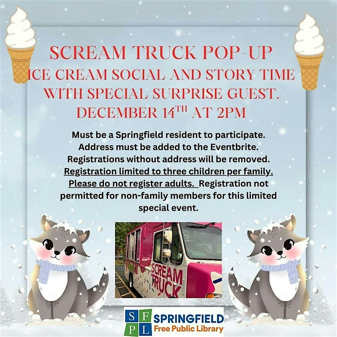 Winter Storytime  Screamtruck - Springfield Residents Only - Rules Apply, 14 December | Event in Springfield
