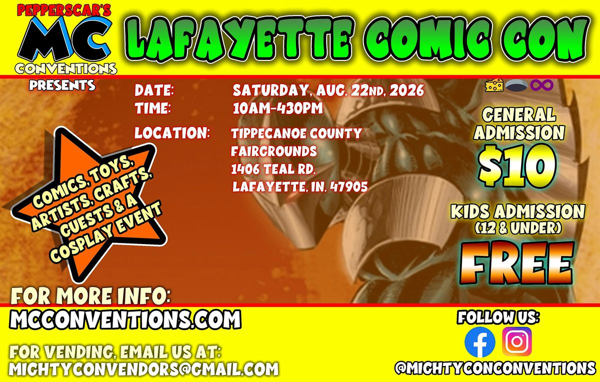 Lafayette Comic Con, 22 August | Event in Lafayette | AllEvents
