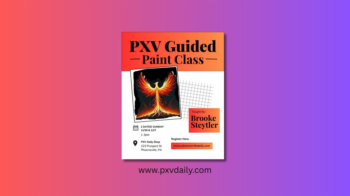 Paint Your Own Phoenixville Firebird - Guided Paint Class (2nd Session), 7 December | Event in Phoenixville