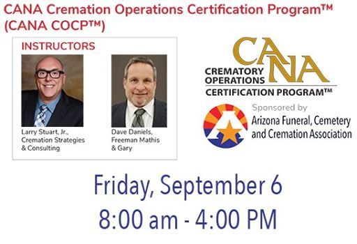 Cana Cremation Operations Certification Program At La Quinta