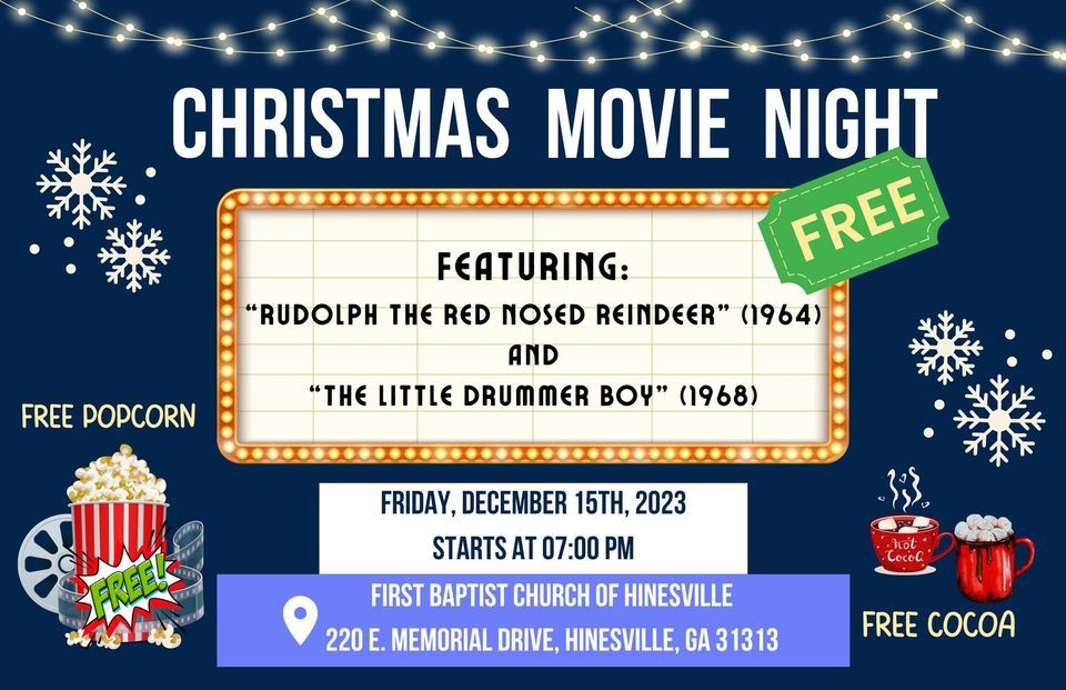 December DriveIn Movie Night! ANOTHER DOUBLE FEATURE!, First Baptist