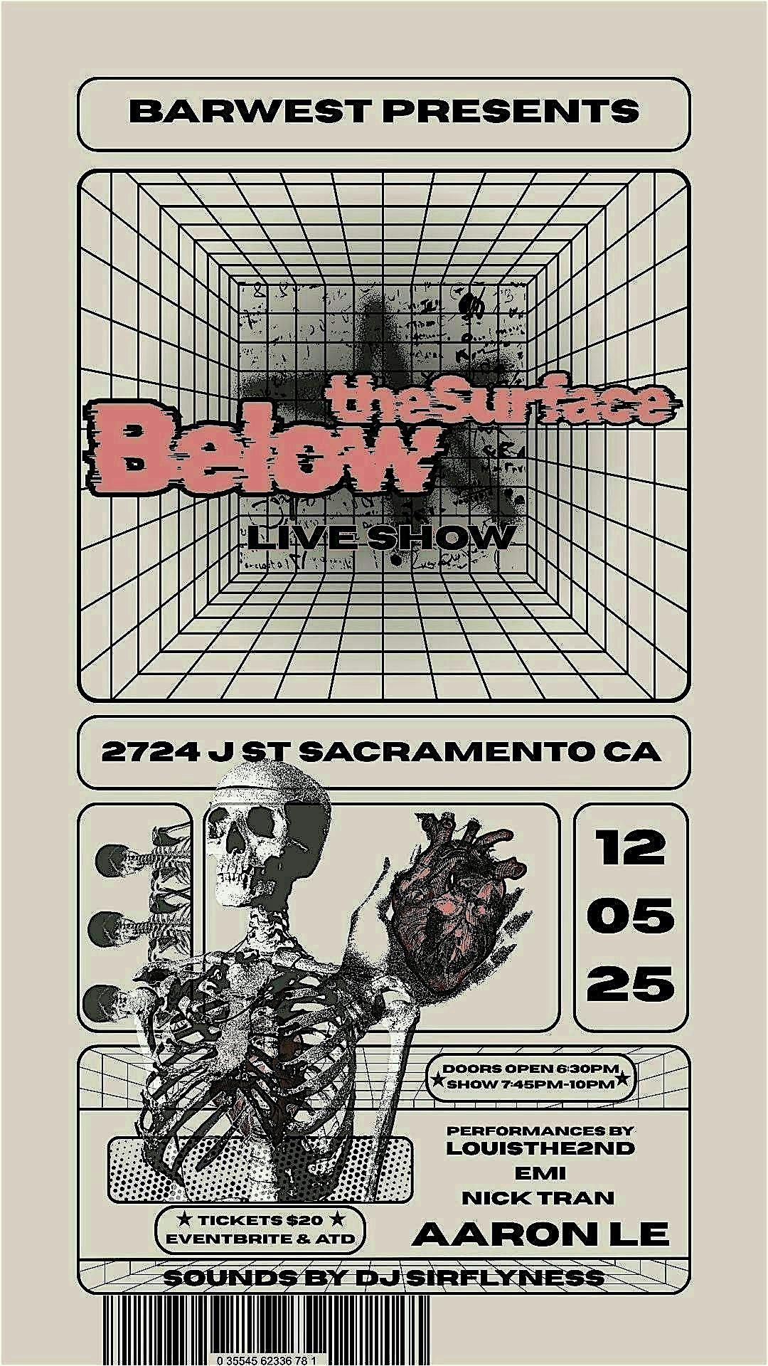 Below The Surface, 5 December | Event in Sacramento | AllEvents