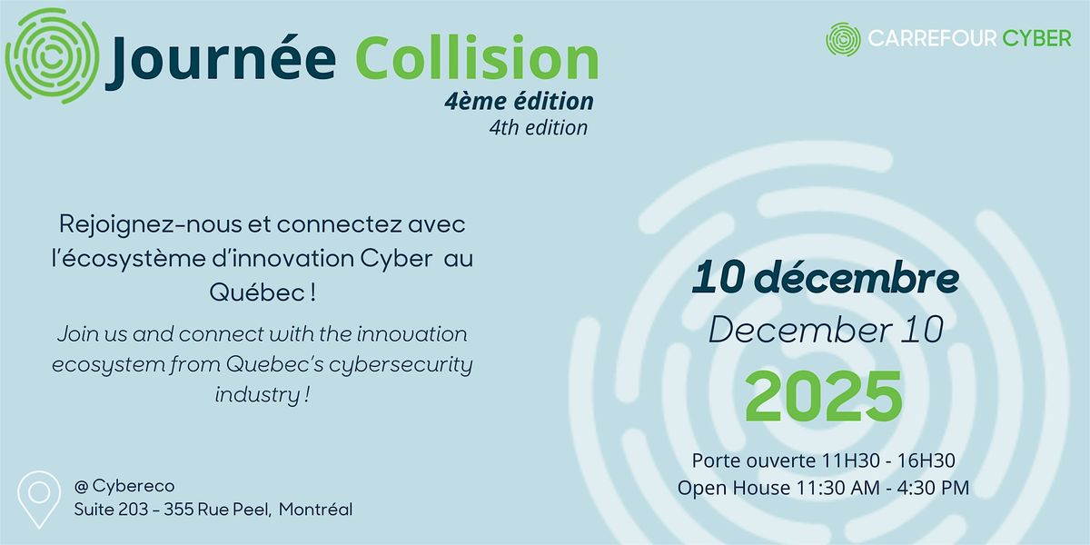 Journée Collision - 4ème édition, 10 December | Event in Montréal | AllEvents