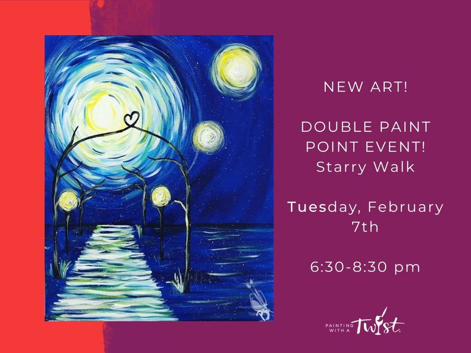 New ArtStarry WalkDouble Paint Point InStudio Event!, Painting with
