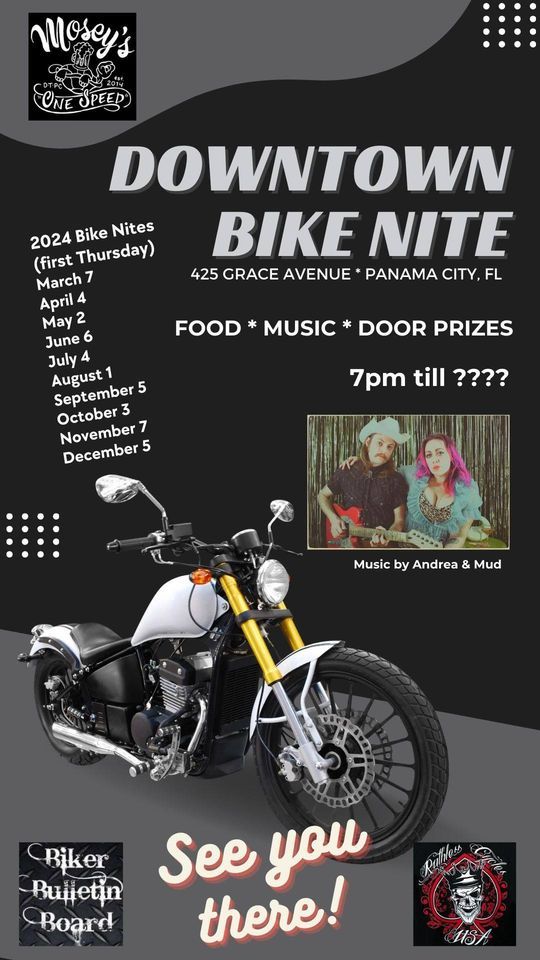 Moseys Downtown Bike Nite. , Mosey's Downtown, Panama City, March 7