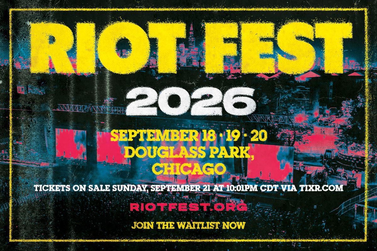 2026 Riot Fest - Sunday at Douglass Park, 20 September | Event in Chicago | AllEvents