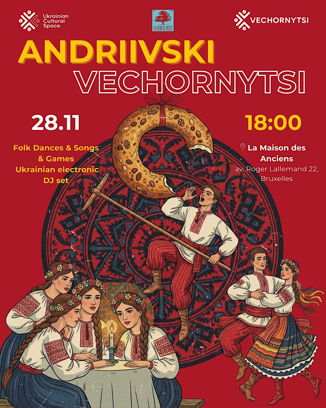 ANDRIIVSKI VECHORNYTSI / АНДРІЇВСЬКІ ВЕЧОРНИЦІ, 28 November | Event in Ixelles | AllEvents