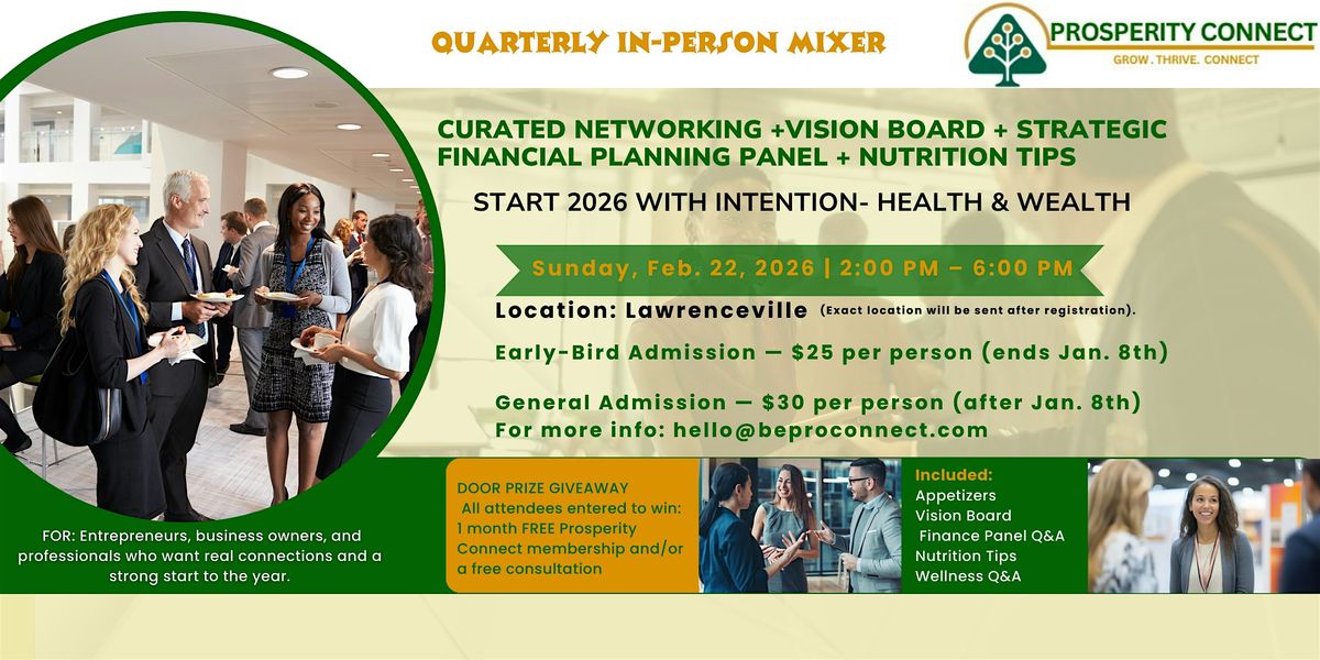 Prosperity Connect Quarterly In-Person Mixer