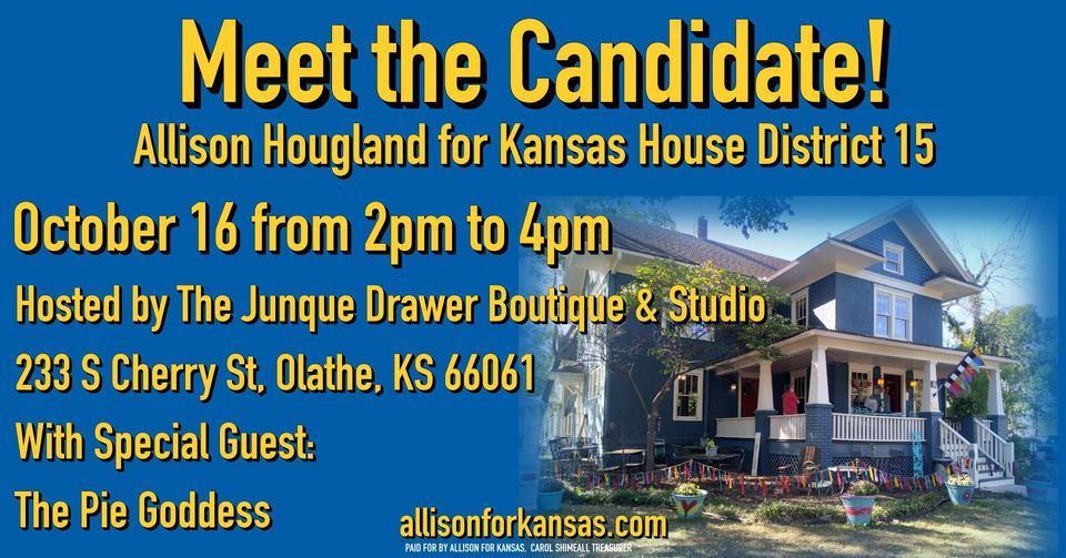 Meet the Candidate!, Junque Drawer Boutique & Studio, Olathe, October