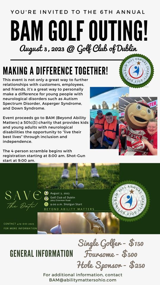 6th Annual Beyond Ability Matters Golf Outing Fundraiser, Golf Club of