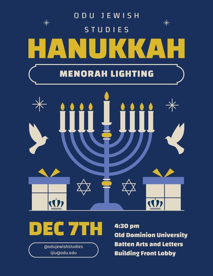 Hanukkah Menorah Lighting, Batten Arts And Letters Building, Norfolk