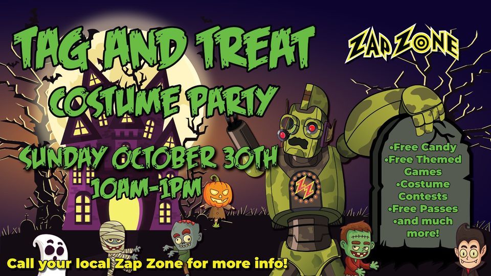 Tag and Treat Costume Party Zap Zone Canton!, Zap Zone Canton