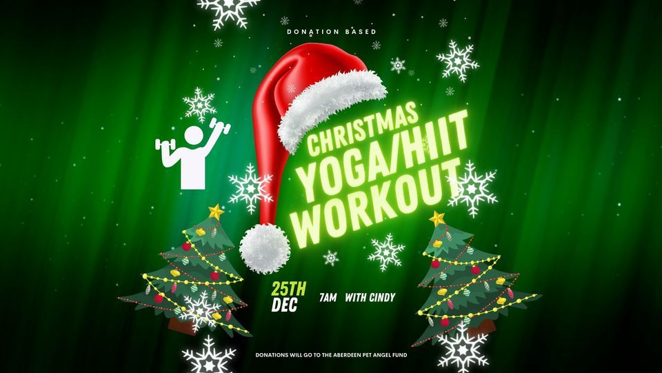 Donation Based Christmas Morning Hot Yoga HIIT workout with Cindy, Fit