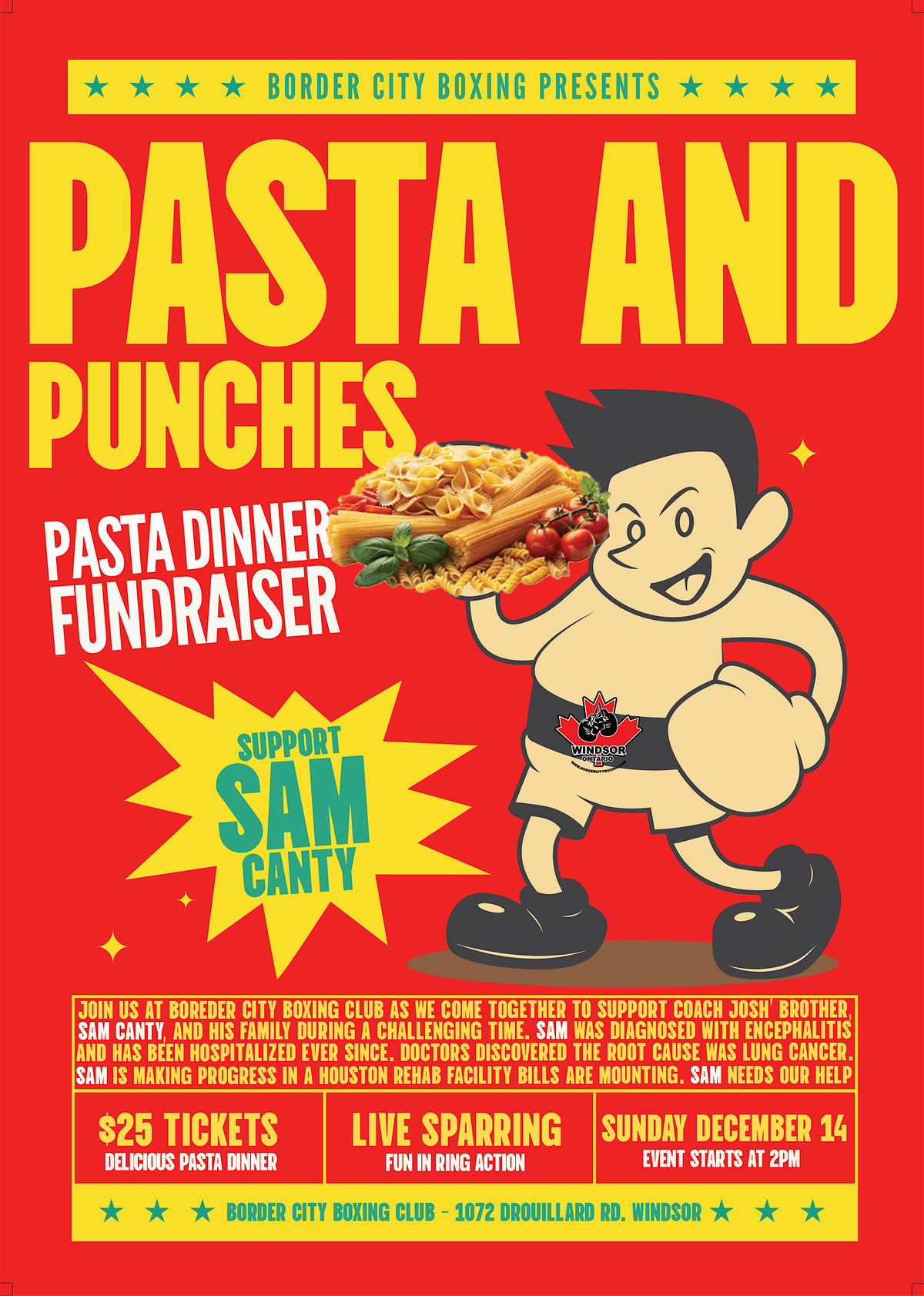 PASTA & PUNCHES Sam Canty Fundraiser, 14 December | Event in Windsor | AllEvents