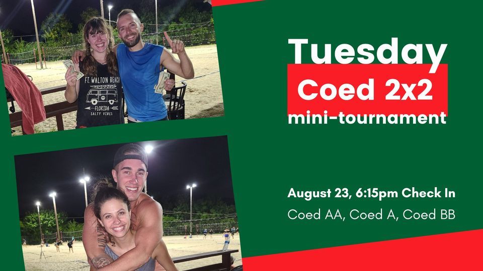 Tuesday Coed 2x2 MiniTournament, Sports Garden DFW, Coppell, August 23