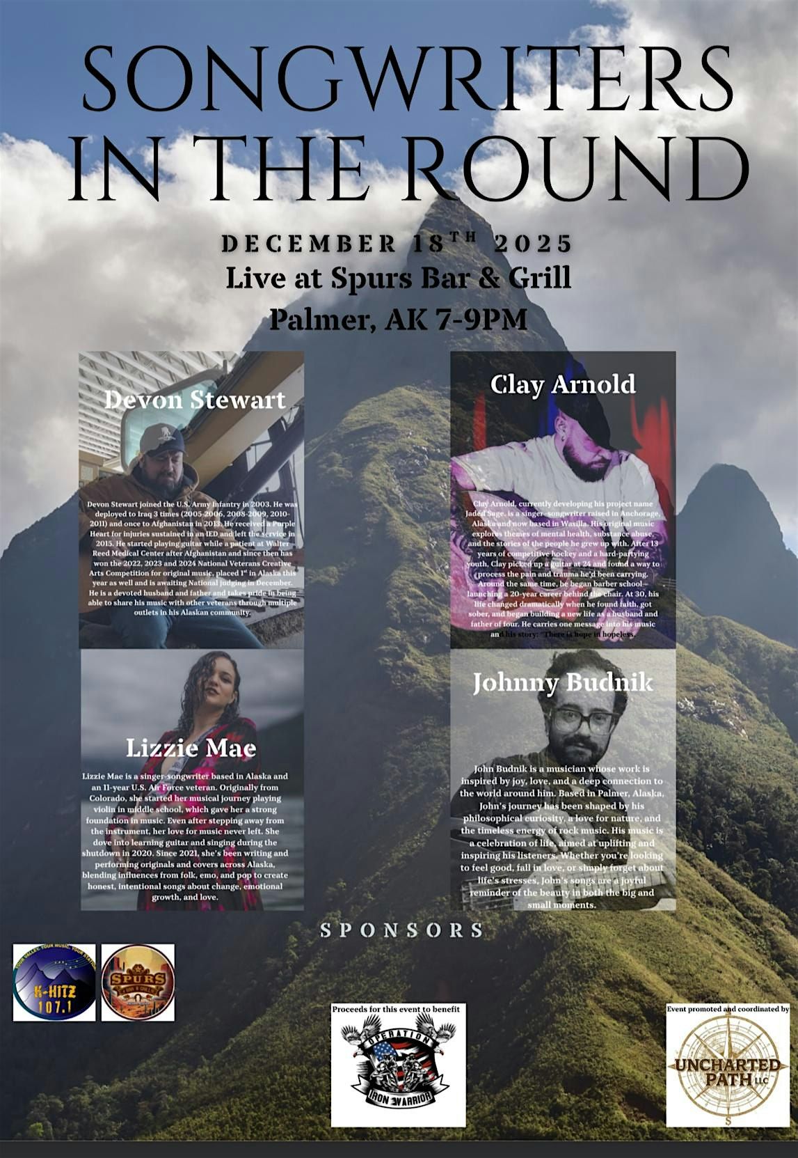 Songwriters In The Round, 18 December | Event in Palmer | AllEvents