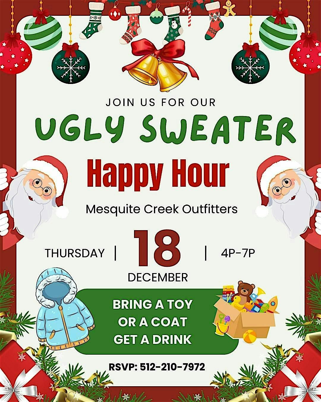 Ugly Sweater Happy Hour, 18 December | Event in Georgetown | AllEvents
