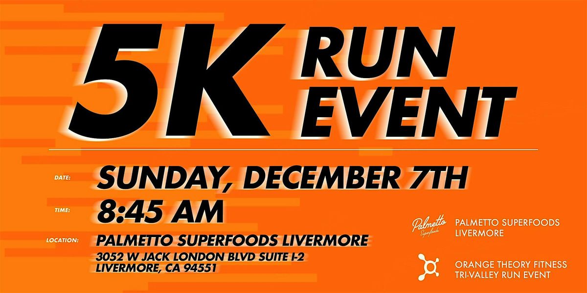 Orangetheory Run Club with Palmetto Superfoods!, 7 December | Event in Livermore | AllEvents