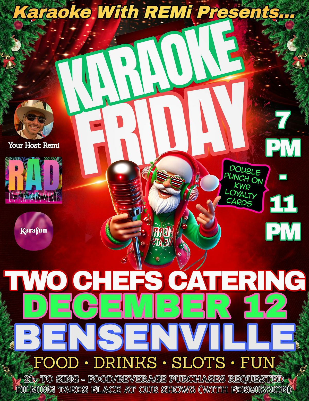 Karaoke With REMi at Two Chefs in Bensenville on Friday December 12, 12 December | Event in Bensenville | AllEvents