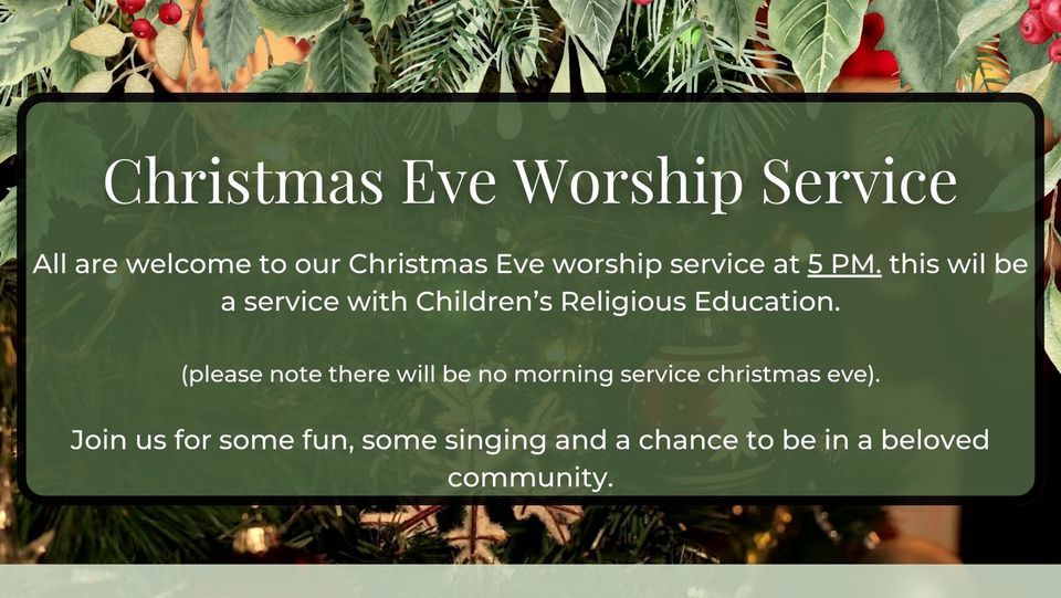 Christmas Eve Candlelight Worship Service, UU St. Pete, Saint