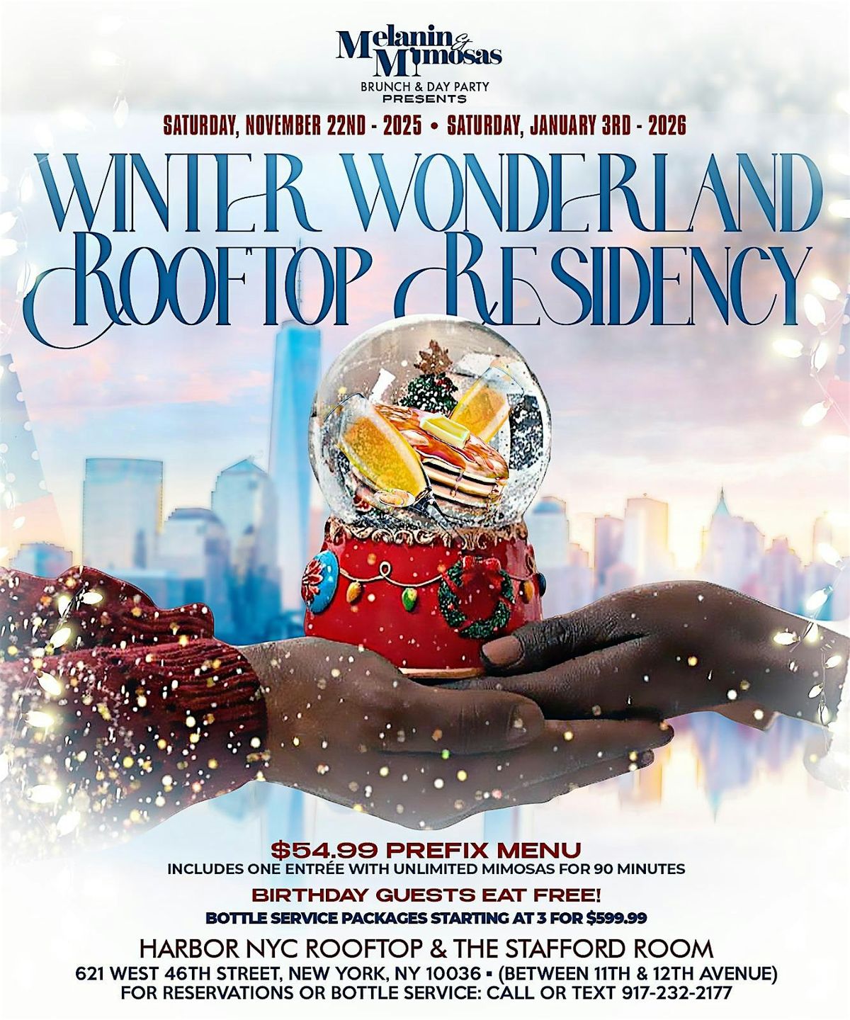 Melanin And Mimosas: Ugly Sweater Brunch & Day Party At Harbor NYC Rooftop, 20 December | Event in New York