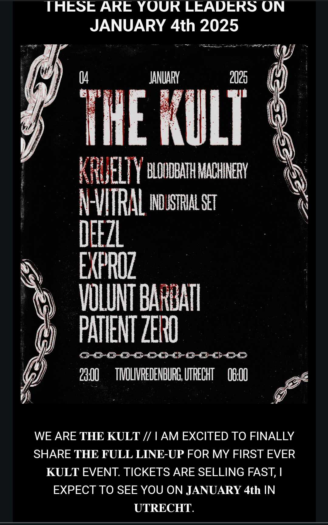 Kult at O2 Forum Kentish Town, 4 October | Event in London | AllEvents