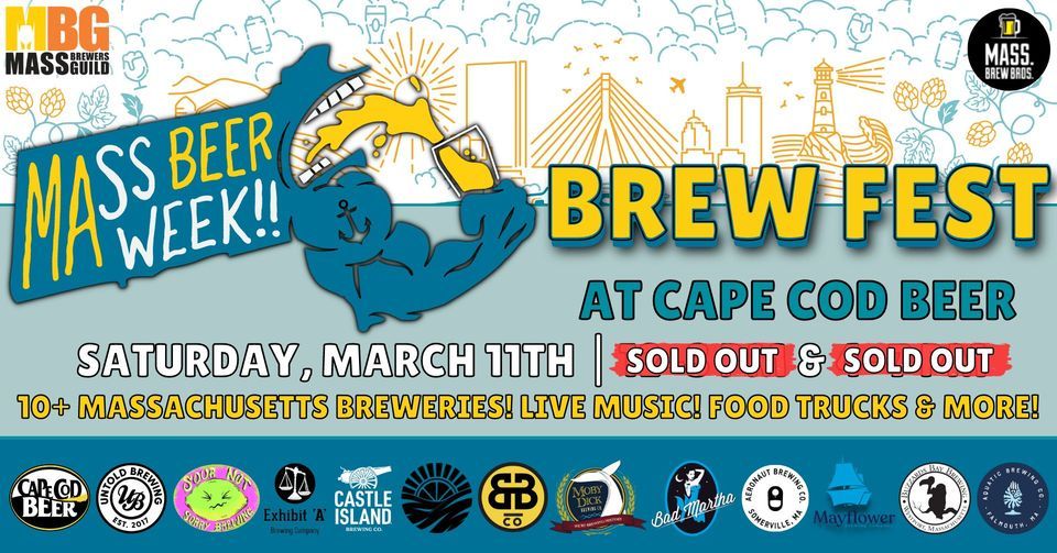 Mass Beer Week Brew Fest!, Cape Cod Beer, Hyannis, March 11 2023