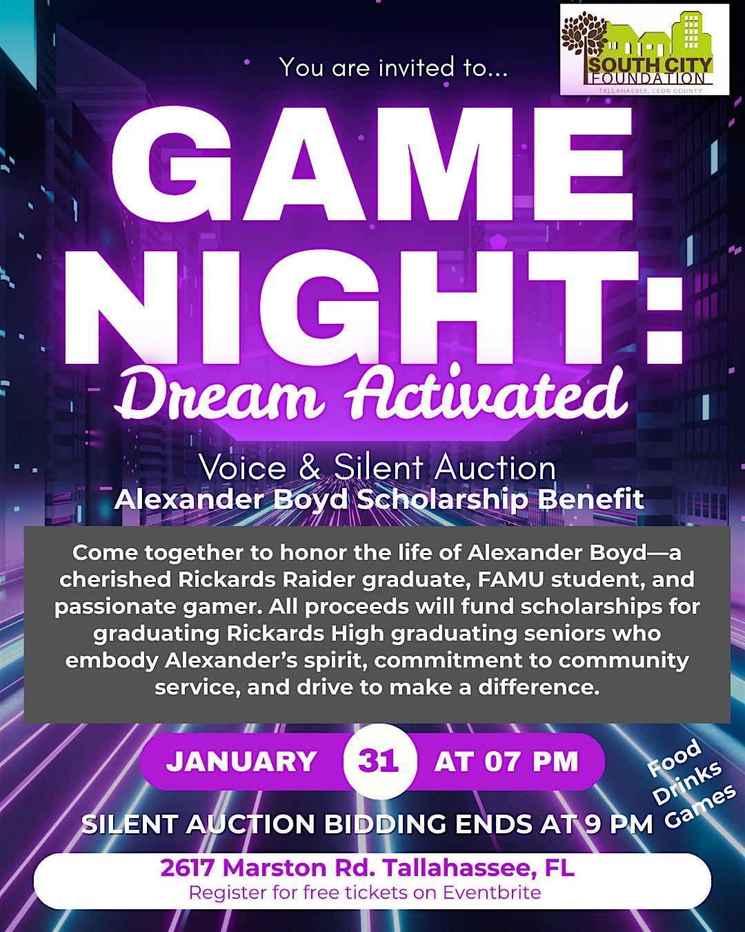Rickards High Alex Boyd Scholarship Benefit, 31 January | Event in Tallahassee | AllEvents