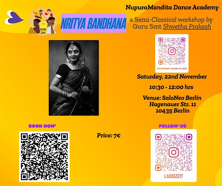 Nritya Bandhana - a Semi-classical Workshop by Guru Shwetha Prakash | Event in Berlin | AllEvents