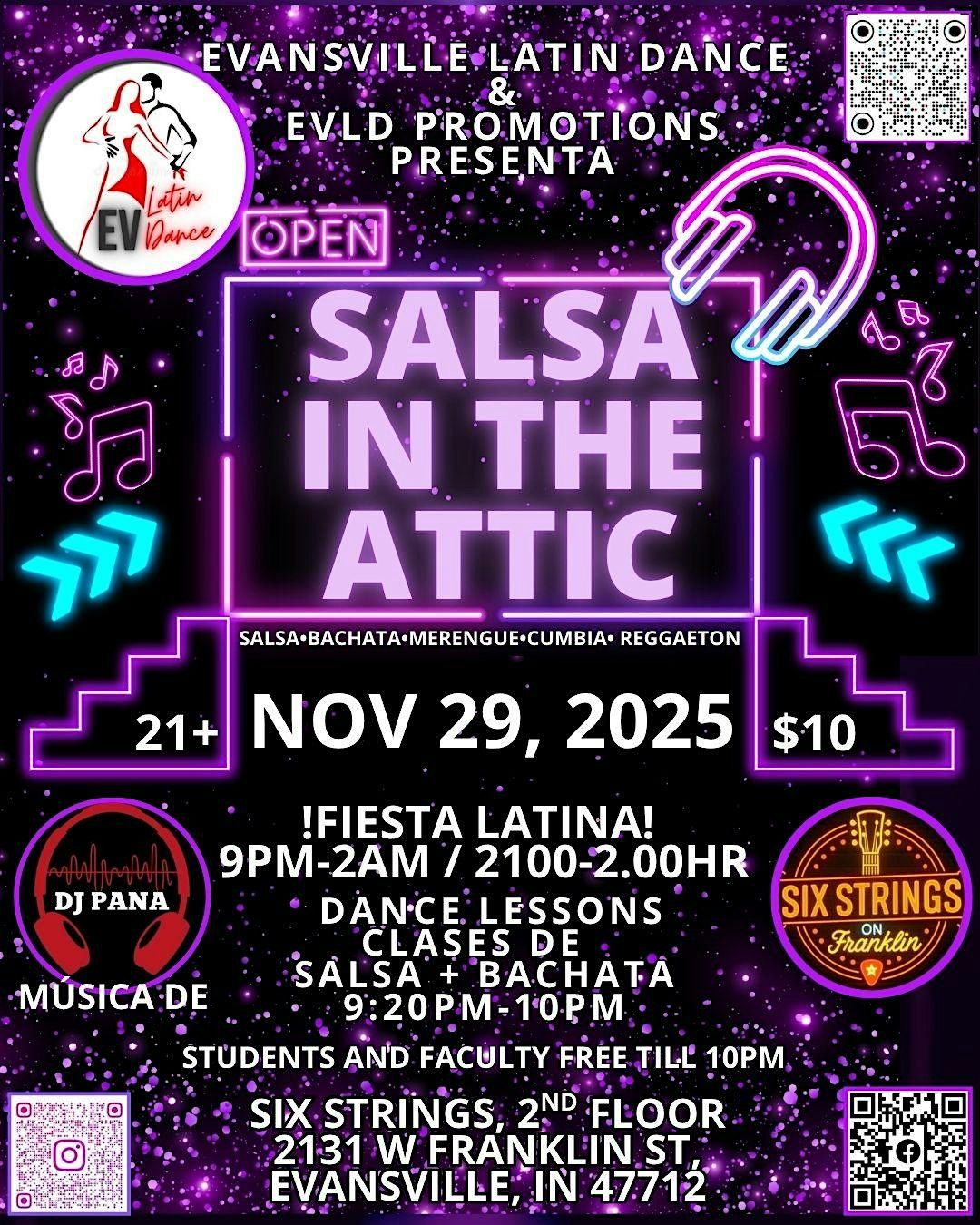 Salsa in The Attic Returns! Fiesta Friendsgiving!, 29 November | Event in Evansville | AllEvents