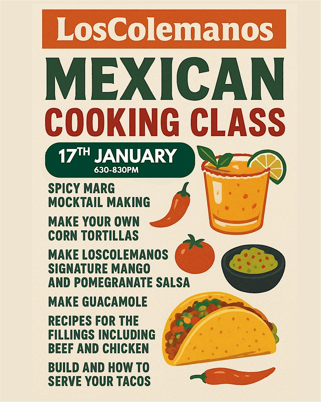 Taco Class Glasgow, 17 January | Event in Glasgow | AllEvents