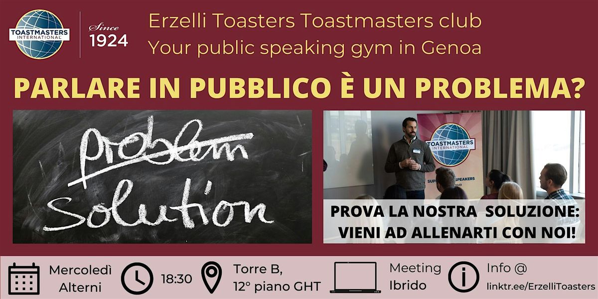 Public Speaking con metodo Toastmasters a Genova, 3 December | Event in Genova | AllEvents