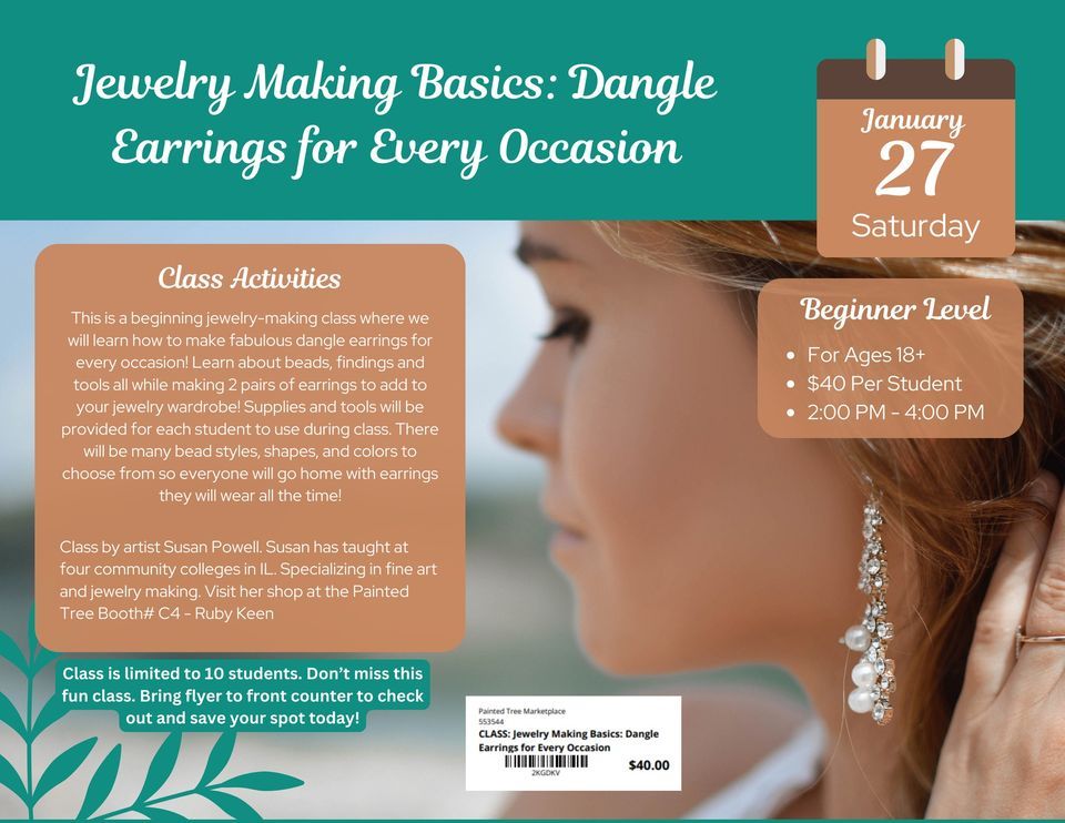 Jewelry Making Basics Dangle Earrings for Every Occasion, Painted Tree