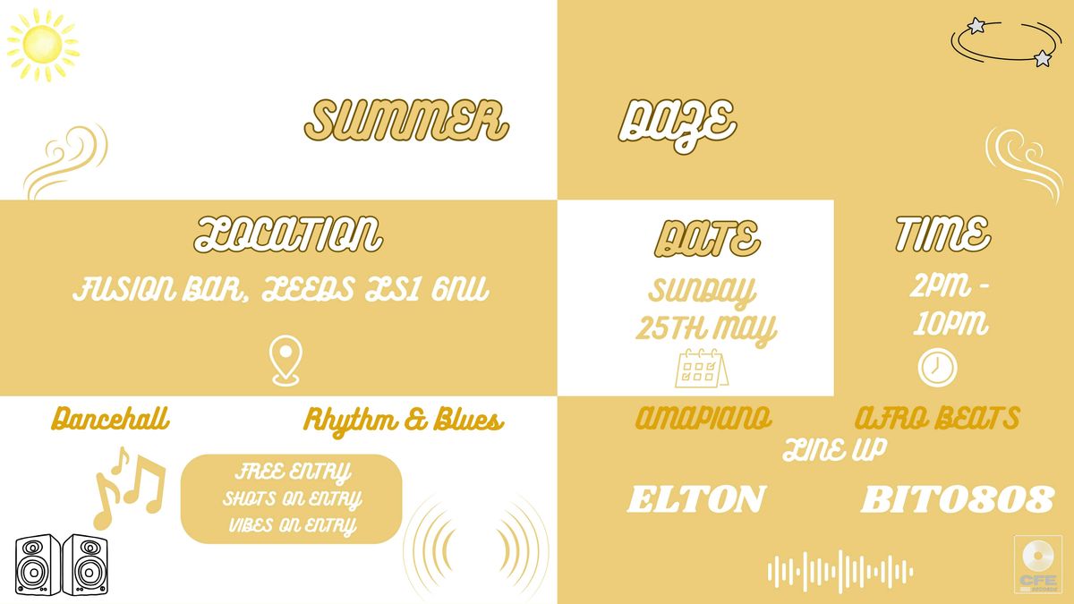 SUMMER DAZE, 25 May | Event in Leeds | AllEvents