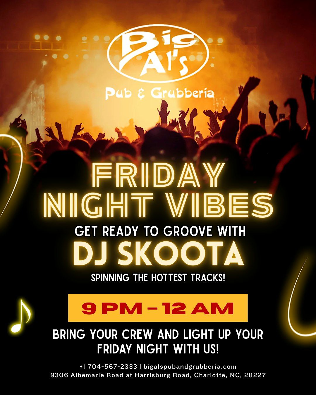 FRIDAY NIGHT DJ SKOOTA LIVE BAND @BIG AI PUB, NC, 5 December | Event in Charlotte | AllEvents
